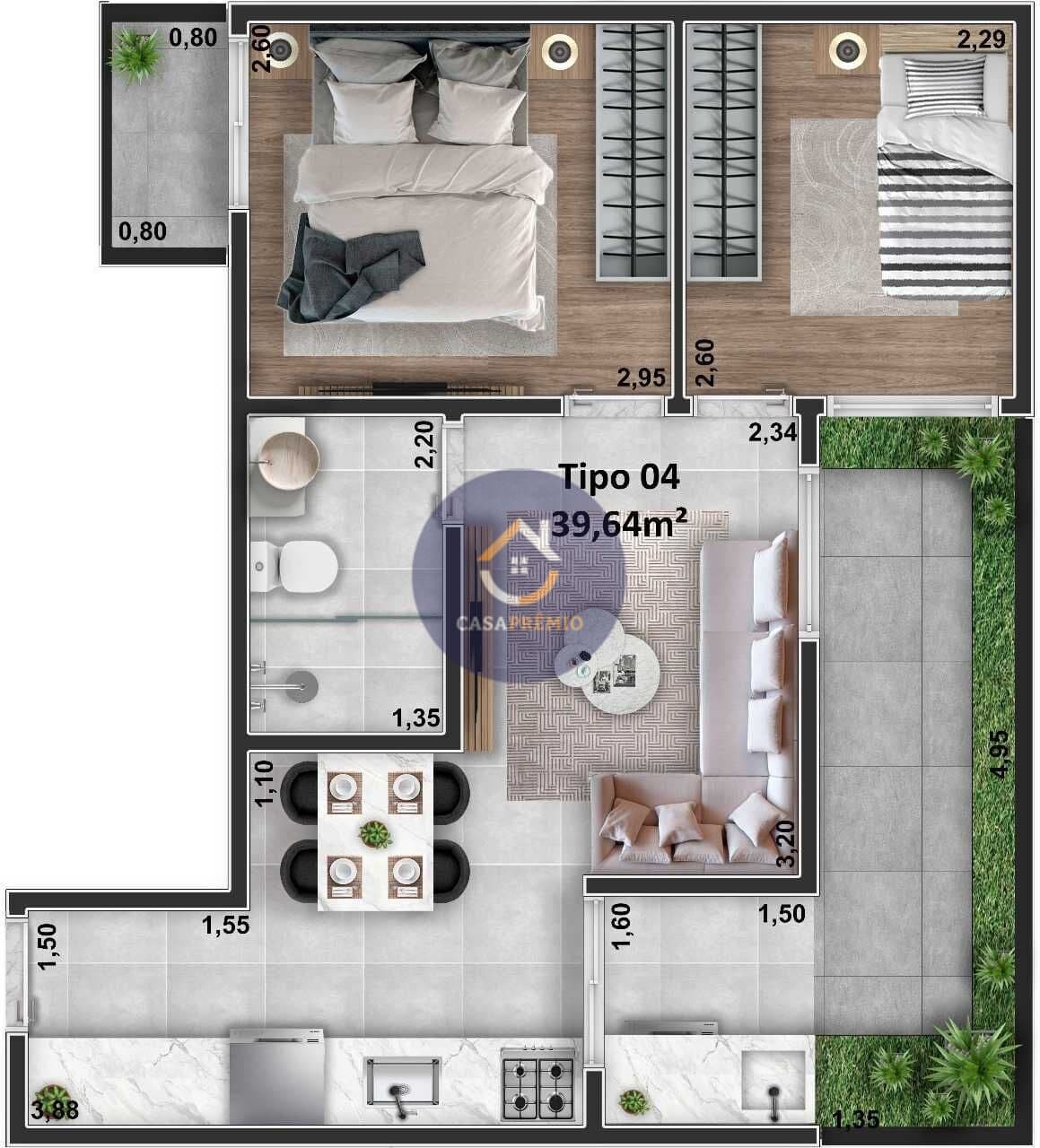 Apartamento 2Q - Vila Esperança foto 1