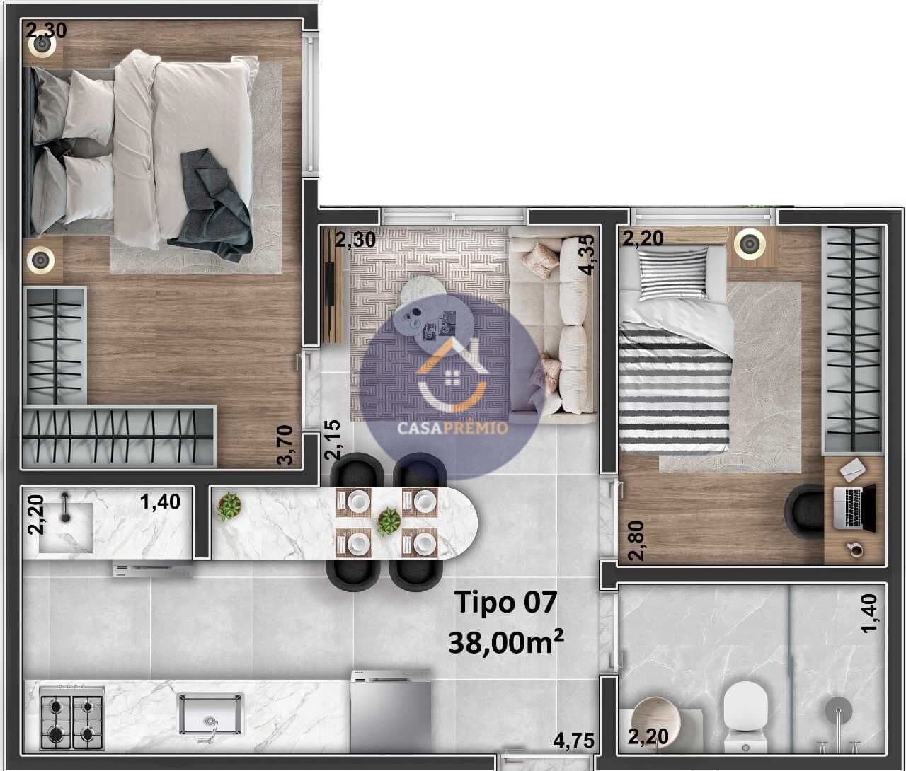 Apartamento 2Q - Vila Esperança foto 5