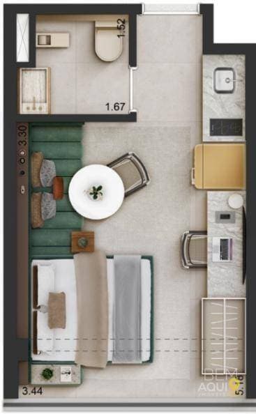 Studio de 22,23 m² à venda em São Paulo/SP no Open Life Frei Caneca foto 3
