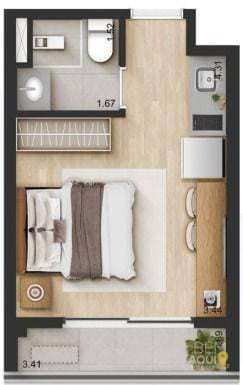 Studio de 22,23 m² à venda em São Paulo/SP no Open Life Frei Caneca foto 2