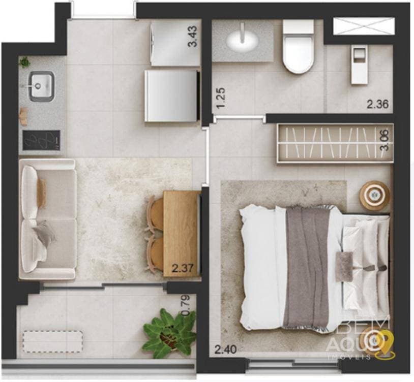 Apartamento de 1 dormitório com 24 m² à venda em São Paulo/SP no Open Life Frei Caneca, foto 3