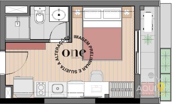 Studio de 20 m² à venda em São Paulo/SP no Nex One Sarutaiá Jardins foto 2