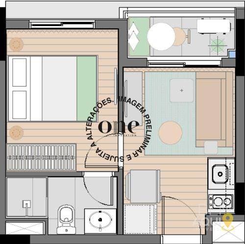 Apartamento de 31 m² à venda em São Paulo/SP no Nex One Sarutaiá Jardins. foto 1